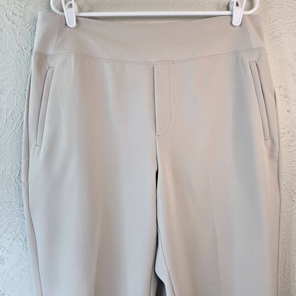Athleta High Rise Pants Cream Pull On Athletic Workout Ankle Leg Plus Size 16 - Picture 3 of 12